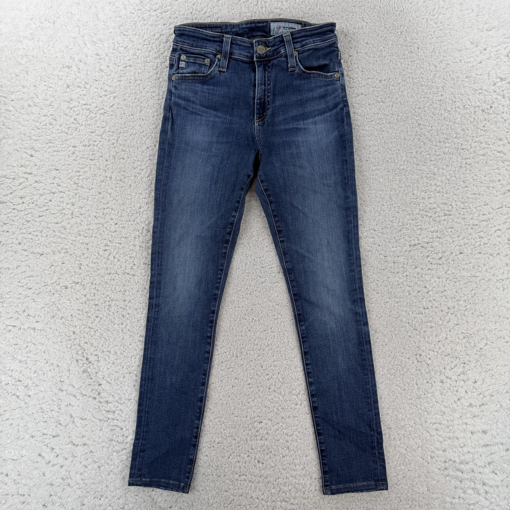 AG Adriano Goldschmied Farrah Skinny Ankle Jeans Womens 25 Blue Mid Rise